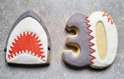 Shark Birthday Set – Personalised Cookies