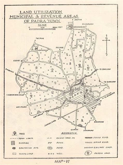 The Geography of Padra Town (An Old & Rare Book) | Exotic India Art