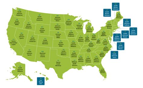 This Map Shows The Most Popular Surname In Your State | DoYouRemember?