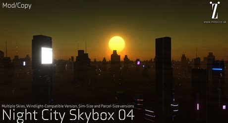 Second Life Marketplace - [inZoxi] - Night City Skybox 4