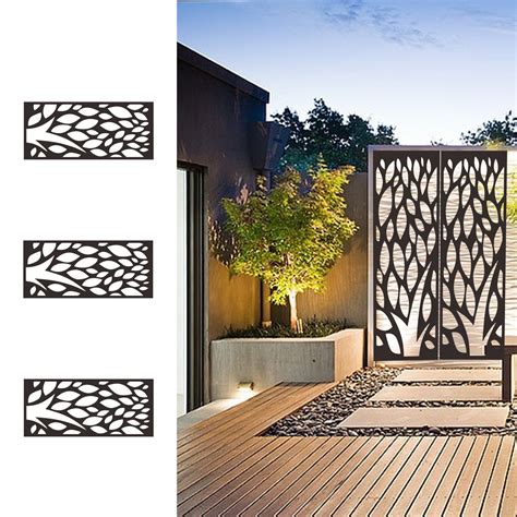 Metal Privacy Screen Fence, Metal Tree Metal Wall Art, Outdoor Indoor ...