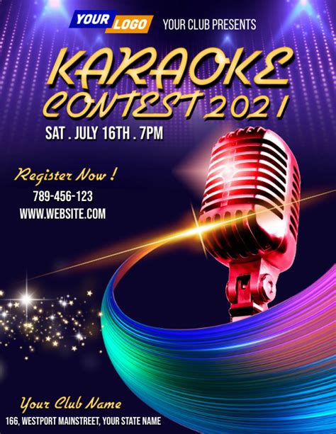 Copy of Karaoke contest template | PosterMyWall