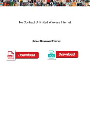 Fillable Online No Contract Unlimited Wireless Internet. No Contract ...