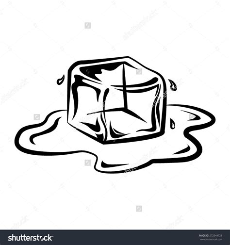 Black And White Ice Cube Clip Art