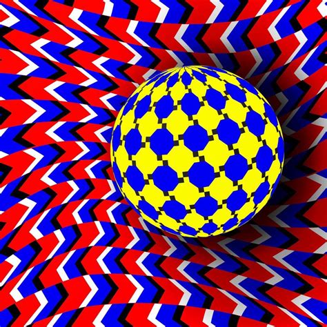 Illusion Vector. Optical 3d Art. Rotation Dynamic Optical Effect. Swirl ...