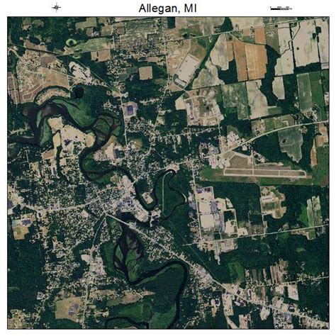 Aerial Photography Map of Allegan, MI Michigan