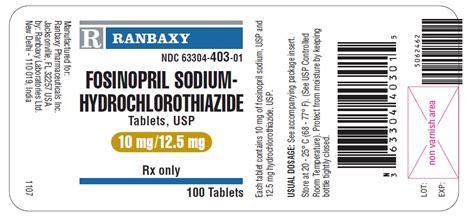 Fosinopril Sodium And Hydrochlorothiazide Information, Side Effects ...