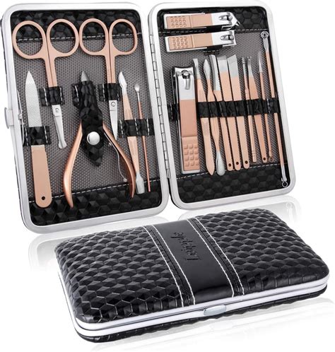 Manicure Set Professional Pedicure Kit Nail Clippers Kit - 18 pcs Nail ...