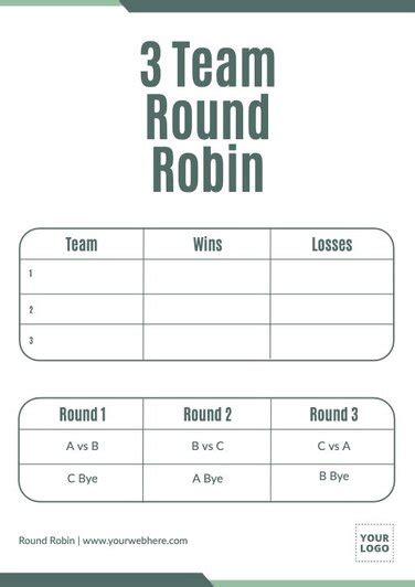 Free Round Robin Tournament Generator