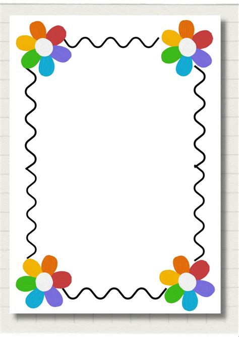 Border Design | Border Design For Project | Flowers Border Design nel ...