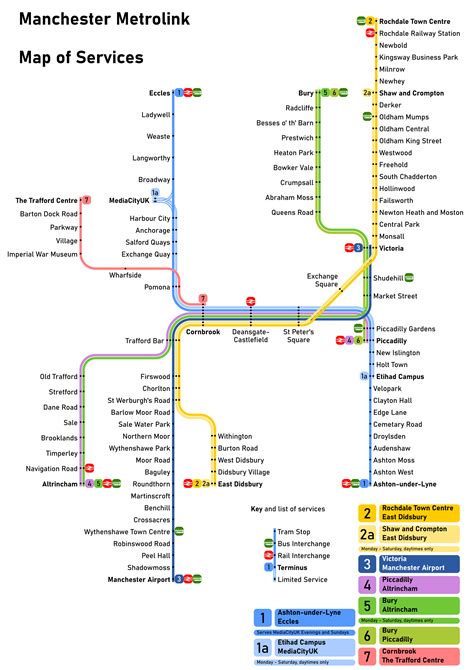 Manchester Metrolink Map - Service Patterns as of 2023 : r/TransitDiagrams