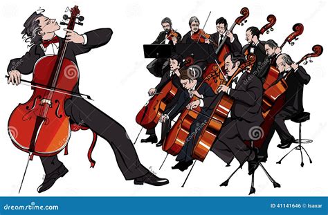 Classical Orchestra Vector Illustration | CartoonDealer.com #41141646