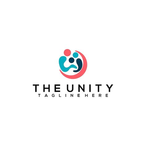 Premium Vector | Unity logo concept vector isolated in white background