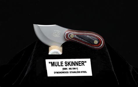 Mule Skinner Knife with Dymondwood Handle and Handmade Leather Sheath ...