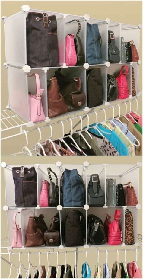 40 Ways to Organize a Small Closet | Clothes closet organization, Purse ...