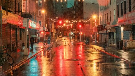 Street Night Rain Wallpapers - Wallpaper Cave