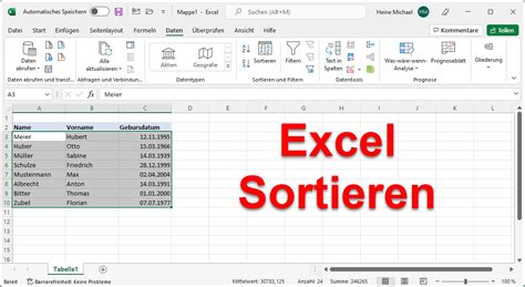 Excel Sortieren - Wie funktioniert das? - Windows FAQ