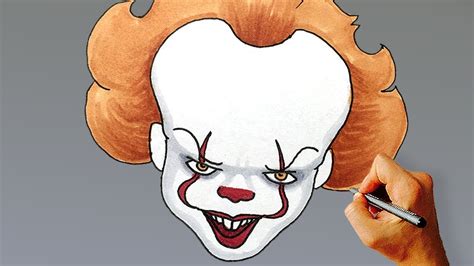 How To Draw Pennywise Face Easy The large plate explains the ...