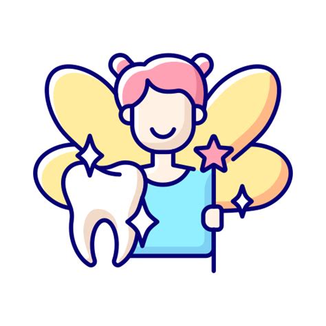 Tooth fairy Generic Thin Outline Color icon