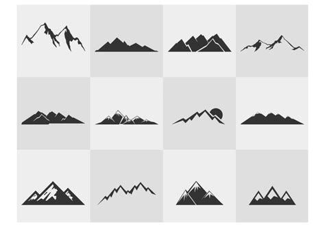 Mountain Silhouettes Vector Set 80275 Vector Art at Vecteezy