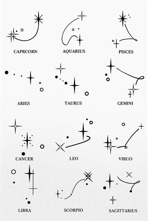 Star zodiac signs - tattoo ideas | Horoscope tattoos, Star tattoo ...