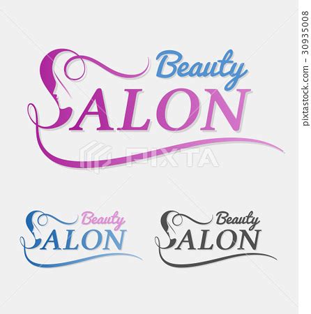 Beauty salon logo design with female face - Stock Illustration ...