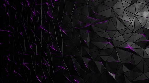 3840x2160px, 4K free download | Black Purple Triangles Abstract, HD ...