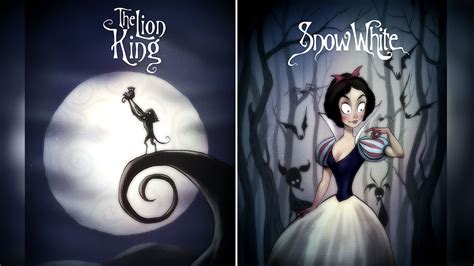 Artist reimagines classic Disney movies if they were directed by Tim ...