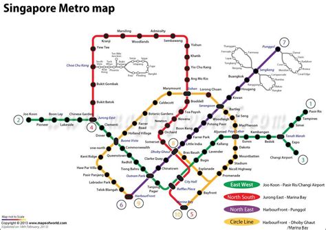 Singapore MRT Map | Singapore Metro Map | Metro map, Singapore map, Map