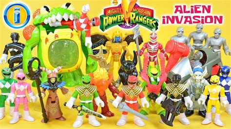 Power Rangers Mighty Morphin & Alien Invasion Imaginext Unboxing w ...