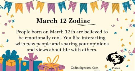 March 12 Zodiac Is Pisces, Birthdays And Horoscope - ZodiacSigns101