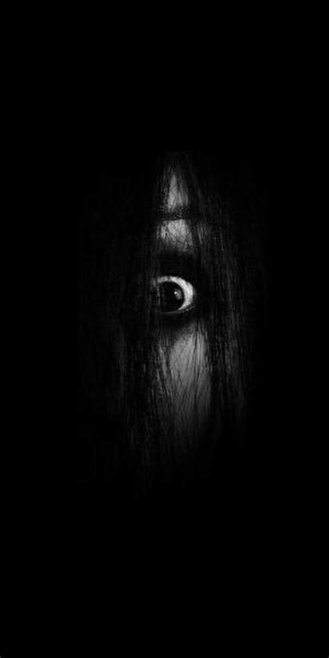 Eerie Woman's Eye in Black and White