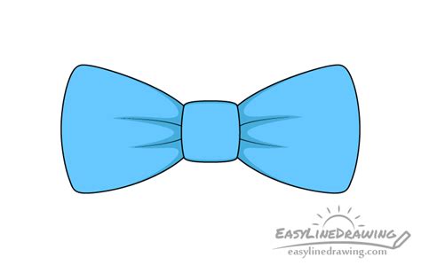 How to Draw a Bow Tie Step by Step - EasyLineDrawing