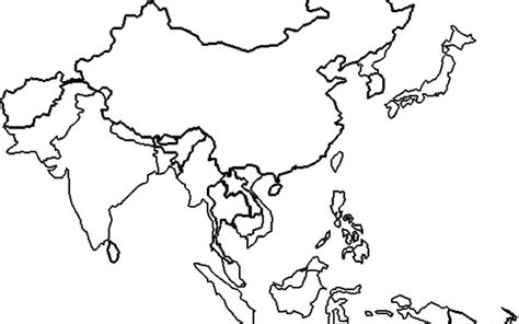 Printable Blank Map Of Asia