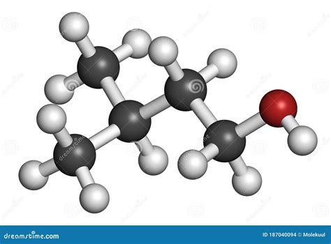 Isoamyl Alcohol Molecule. Skeletal Formula. Vector Illustration ...