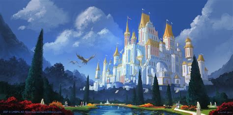 High Elves Castle by Andreas Rocha | Fantasy paintings, Fantasy ...