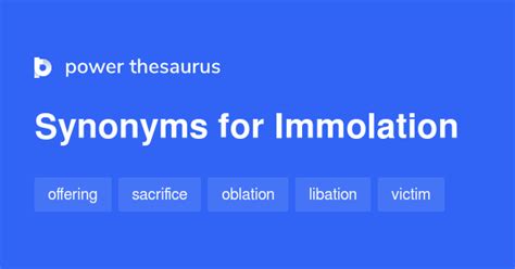 Immolation synonyms - 260 Words and Phrases for Immolation