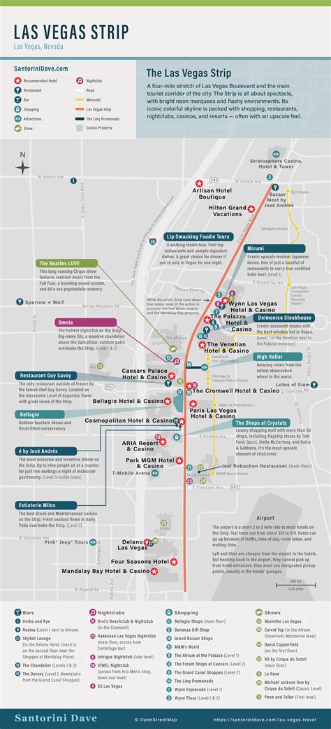 41 Best on the LAS VEGAS STRIP - with Map of Hotels on Strip