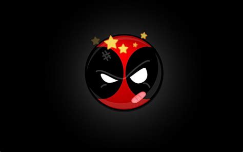 HD wallpaper: Deadpool logo, studio shot, black background, red ...