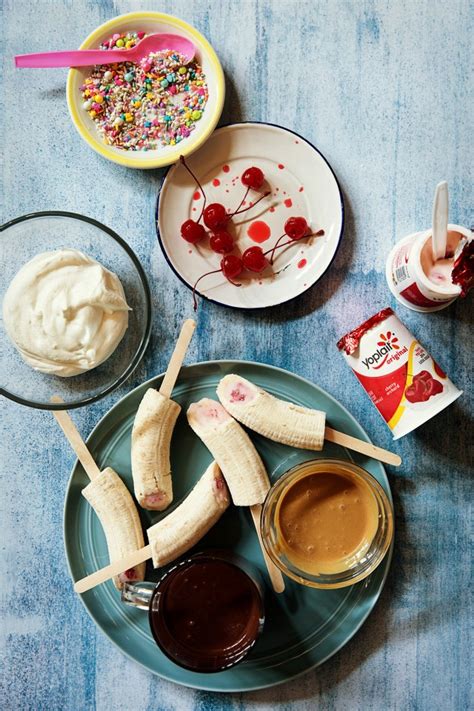 Banana Split Popsicles | Bakers Royale