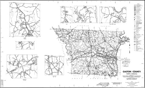 1990 Road Map of Gaston County, North Carolina