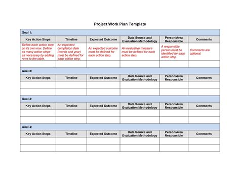 Project Work Plan Template Word | Hot Sex Picture