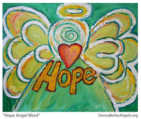 Hope Angel Word Art Painting - DonnaBellas Angels