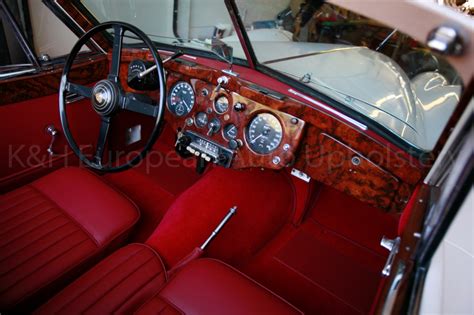 Gallery: Jaguar XK140 DHC Red Interior – K&H European Auto Upholstery