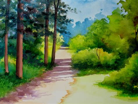 Nel's Everyday Painting: Watercolor Landscape - SOLD