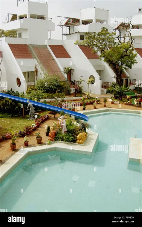 Resort with swimming pool at Mahabaleshwar ; Maharashtra ; India Stock ...