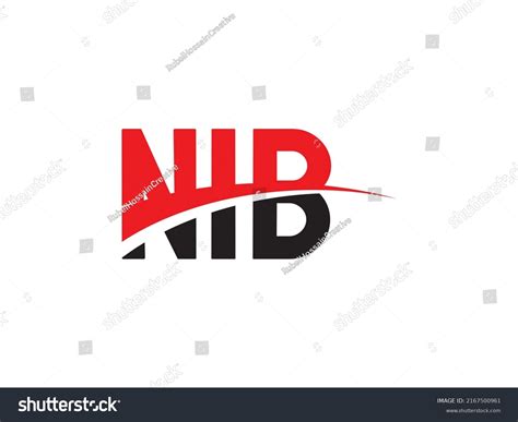 Nib Letter Initial Logo Design Vector Stock Vector (Royalty Free ...