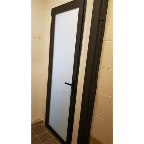 Aluminium frame swing door c/w frosted glass panel, Furniture & Home ...