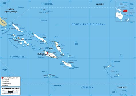 Solomon Islands Map (Road) - Worldometer