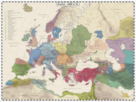 Europe 1000 AD #Maps #InterestingMaps #Interesting | Map, Europe map ...